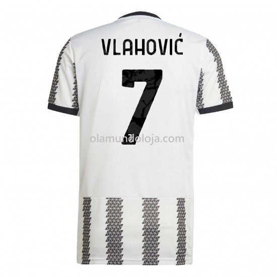 Camisola Juventus Vlahovic 7 Equipamento Primeiro 2022-2023 Manga Corta